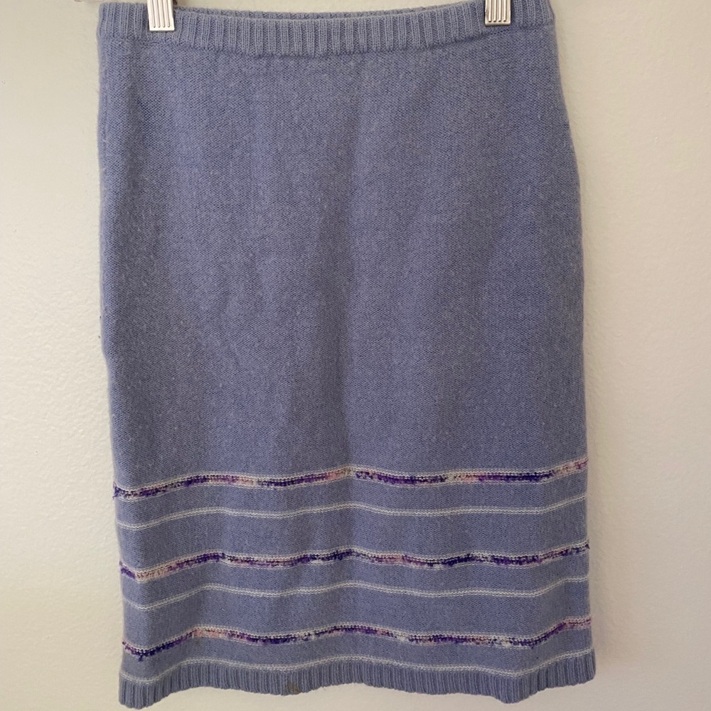 One of a kind purple knit sweater mini skirt